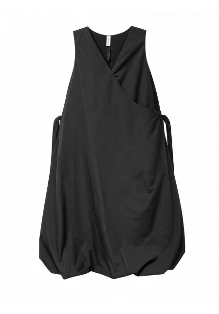 VESTIDO SIN MANGAS ABULLONADO