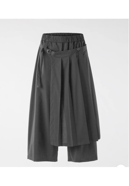 WT PANTALON FALDA PLISADA GRIS