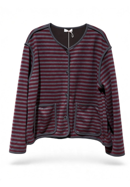 CHAQUETA RAYAS S/ CUELLO CHAQUETA RAYAS S/ CUELLO