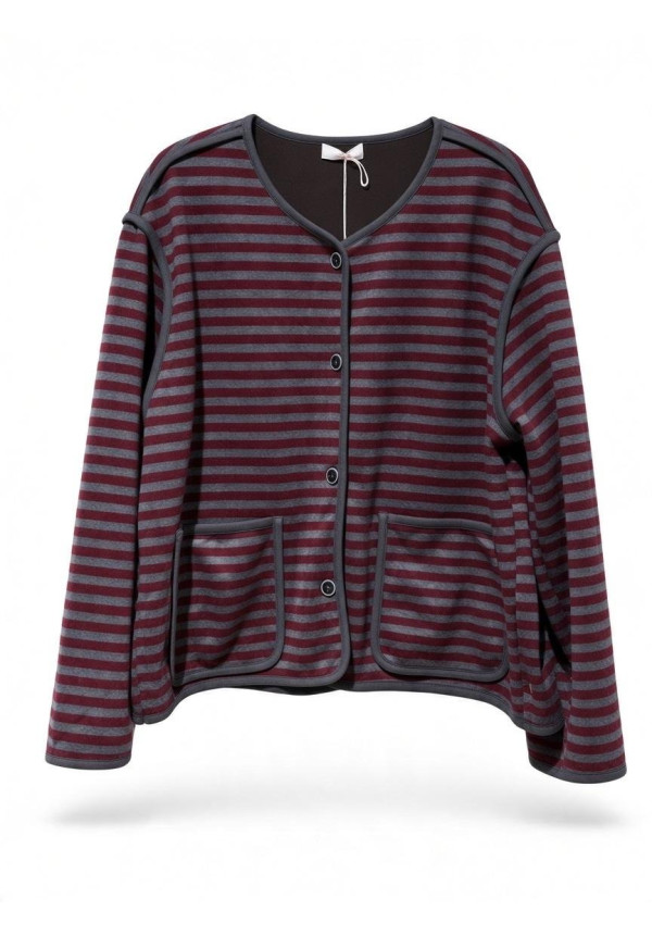 CHAQUETA RAYAS S/ CUELLO